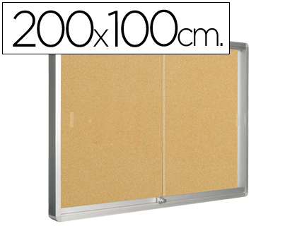 Vitrina de anuncios Q-Connect 2000x1000mm. corcho